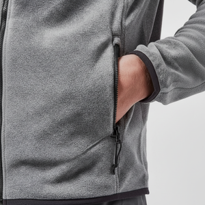 Elegante chaqueta informal de invierno con cremallera personalizada de algodón polar soporte de lana de talla grande nueva venta al por mayor estampado de piel de punto - Product Image 1