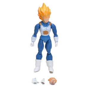 Tronzo — figurines dragon ball 6 pièces/ensemble de dessin animé, Goku, <span class=keywords><strong>Vegeta</strong></span>, <span class=keywords><strong>Trunks</strong></span>, figurine d'action, articulations mobiles, visage <span class=keywords><strong>et</strong></span> main interchangeables, jouets modèles - Product Image 5