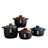 Ensemble de casseroles en céramique de haute qualité, pots à soupe et à bouillon, ensemble de casseroles, plat à gratin isolé, chauffe-plats pour hôtel et restaurant