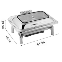 Chauffe-Plat Commercial Électrique 9L en Acier Inoxydable, Réchaud de Buffet de Luxe Moderne pour Restaurants