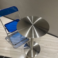 Table basse carrée en acier inoxydable, design moderne et simple, pour salon, salons de thé/desserts, modèle démontable