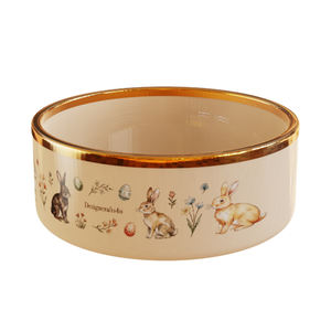 Paskalya Seramik Evcil Hayvan Mama Kabı Köpekler ve Kediler İçin Bahar Tatili Hayvan Desenli Besleme Kabı Özel Logo Mevsimlik Evcil Hayvan Malzemeleri Toptan Satış - Product Image 2