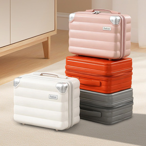 Fashion Cosmetic <b>Case</b> 14-Inch Small Portable Travel Storage Bag Macaron Colors Solid Color Zipper Closure Ultralight - Product Image 3