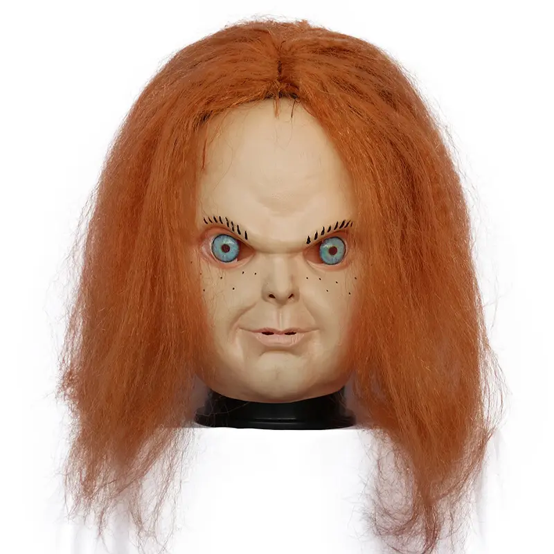 Chucky Doll Mask Evil Scary Ghost face Creepy Halloween Party Horror Decoração Props Cosplay Costume Mask para Crianças e Adultos