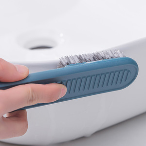 Petite brosse de lavage de fourrure douce en plastique suspendu à la maison personnalisée de haute qualité avec poignée nettoyeur de chaussures - Product Image 6