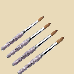 Pinceau à ongles en acrylique 100% Kolinsky, taille 18 22 24, manche en métal, OEM ODM, pinceau professionnel pour artiste ongulaire, poudre, salon - Product Image 4