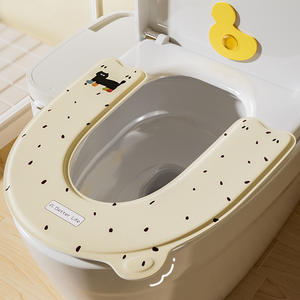 Funda de Asiento de Inodoro Moderna y Alargada, Impermeable, para Todo el Año, sin Necesidad de Lavado, Diseño Neutral para el Hogar - Product Image 1