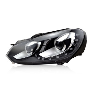 ชุดไฟหน้า LED สำหรับ Golf 6 ปี 09-13 ดีไซน์ Intellint Tear Eye พร้อมไฟ Daytime Start 12V ชนิดหลอด H15 สำหรับด้านหน้า Golf 6 - Product Image 1