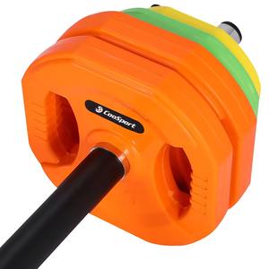 Disques de compétition avec haltères colorés recouverts de caoutchouc pour femmes et hommes - Product Image 3