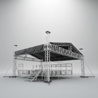 Truss de Aluminio Estándar 400x400mm con Perno, Sección Duradera para Iluminación de Escenario, Ideal para Stands de Ferias y Exhibiciones