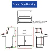 Console de contrôle de poste de travail ergonomique de style bureau avec panneau électrique métallique incliné