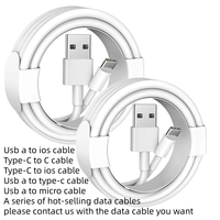 Cable de Datos USB 3.0 Tipo-C a Tipo-C de 1M, Económico, Carga Rápida de 3A, Revestimiento de TPE, Cobre Puro, Certificado CE/ROHS/FCC para iPhone y Android
