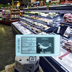 Nuevo Producto: Etiquetas Electrónicas de Precio Digitales de 2.66 Pulgadas, 2.4Ghz, Personalizadas, Resistentes a Bajas Temperaturas, para Mariscos - Product Image 1