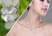 Collier Trèfle à Quatre Feuilles en Argent 925, Nouvelle Chaîne Bijoux de Mode, Vente en Gros pour Femmes