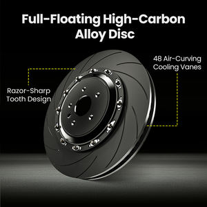 Pinza de Freno Monobloque Forjada TEI GT40-MONO de 4 Pistones, Kit de Rotor de Freno de 285 mm, 296 mm, 330 mm para Fit <span class=keywords><strong>Jazz</strong></span> GE8/GK5/GR9 - Product Image 4