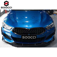 Kit de carrocería de fibra de carbono seca mejorado: Splitter delantero y labio inferior para parachoques delantero para BMW G16 840i M850i Serie 8 2019-2023