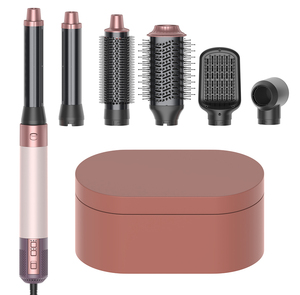 Modelador de Cabelo 6 em 1 SMET com Secador de Cabelo de Alta Velocidade, Modeladores Automáticos, Escova Alisadora e Volumizadora com Estojo de Viagem em PU - Product Image 1
