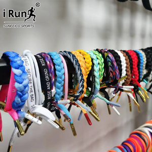 <span class=keywords><strong>IRun</strong></span>, joyería ajustable personalizada, cordón de cuerda, pulseras, logotipo grabado, encanto de Metal, pulsera de Amistad tejida - Product Image 5