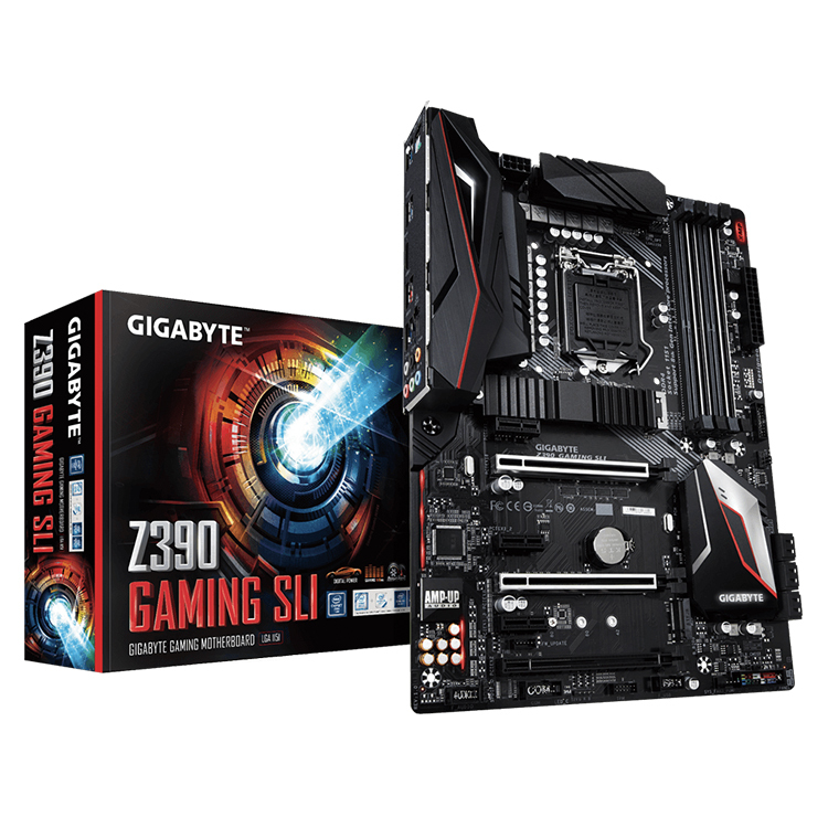 GIGABYTE Z390 игровая SLI LGA 1151 материнская плата с 10 + 2 цифровым дизайном PWM, 2-полосная SLI/2-полосная CrossFire мульти-графика