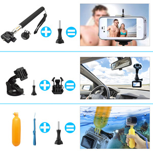 Giá đỡ camera hành động Insta 360 X3 Go Pro gắn mũ bảo hiểm xe máy, gậy tự sướng nổi, phụ kiện gắn xe đạp dành cho <span class=keywords><strong>GoPro</strong></span> Hero 12 11 10 9 - Product Image 4