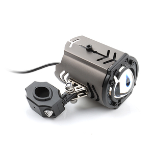 Faro de motocicleta 30W Tricolor DRL Luz de señal antiniebla Lente de proyector Control remoto Retrofit Offroad Motocicleta LED Faro - Product Image 6