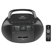 Reproductor de CD portátil personalizado de fábrica con transmisión de música por BT, radio AM/FM USB, función de grabación de cinta con control remoto para uso en casa y al aire libre.