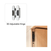 Portes intérieures en dalles invisibles OEM pour le salon, l'appartement et la chambre à coucher avec poignée de porte dissimulée Porte en bois pour le marché éthiopien