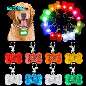 <span class=keywords><strong>Collar</strong></span> de perro con luz <span class=keywords><strong>LED</strong></span>, etiqueta de identificación impermeable para mascotas, seguridad para caminar de noche con diseño de hueso, pulsera promocional para perros - Product Image 2