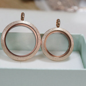 זהב עגול DIY קסם שרשרת תליוני פתיח נירוסטה הזכוכית צף תליון תליון - Product Image 5