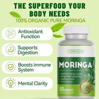 Capsules de protéines végétales naturelles de Moringa, marque privée OEM, végétariennes |   Capsules de poudre de Moringa pour lutter contre les radicaux libres