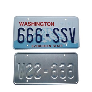 Plaque d'immatriculation de voiture personnalisée en aluminium gravée et embossée, souvenir européen - Product Image 6
