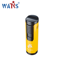 Allume-cigare portable haut de gamme de luxe à quatre flammes Accessoires pour fumeurs et couteaux à cigares Torches Briquets