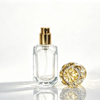 Flacons de parfum arabes de luxe, vaporisateurs de parfum en verre de 30 ml avec bouchon à vis et capuchon en acrylique