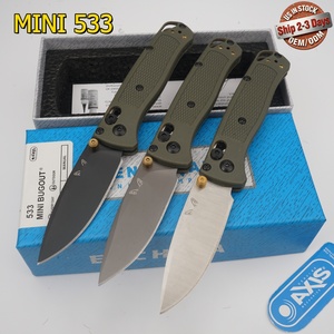 มีด BUGOUT MINI 533 รุ่นสั่งทำพิเศษ OEM ใบมีด S30V ทรงดรอปพอยต์ ด้ามจับทำจากไฟเบอร์กลาสไนลอน เหมาะสำหรับการตั้งแคมป์ มีดพกพาทางยุทธวิธี - Product Image 1