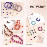 100 perles rondes en céramique de 10 mm avec strass pour la fabrication de bijoux, colliers de baseball, bracelets DIY et artisanat (blanc mélangé)