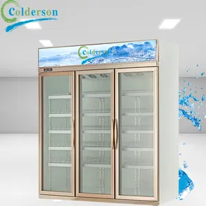 Escaparate vertical de puerta individual, refrigerador comercial, refrigerador de bebidas, refrigerador de bebidas