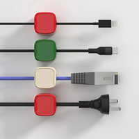 Lot de 6 organiseurs de câbles magnétiques en plastique, étanches, antichoc et anti-poussière, avec rangement pour câbles de données de téléphone portable et écouteurs
