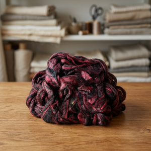 Multicolored Eco-Friendly Handmade Recycled Silk Textile Waste for Spinners Weavers Art Crafts & Yarn Stores-Custom Sizes Colors - Product Image 2