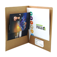 Dossiers de présentation en papier kraft multicolores de format A4, écologiques et personnalisés, pour les entreprises, les écoles et les bureaux