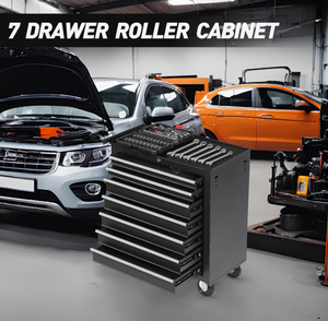 7-Drawer <strong>Metal</strong> Rolling Tool Chest with Iron Construction Locking System and Wheels <strong>Toolbox</strong> for Garage Storage - Product Image 4