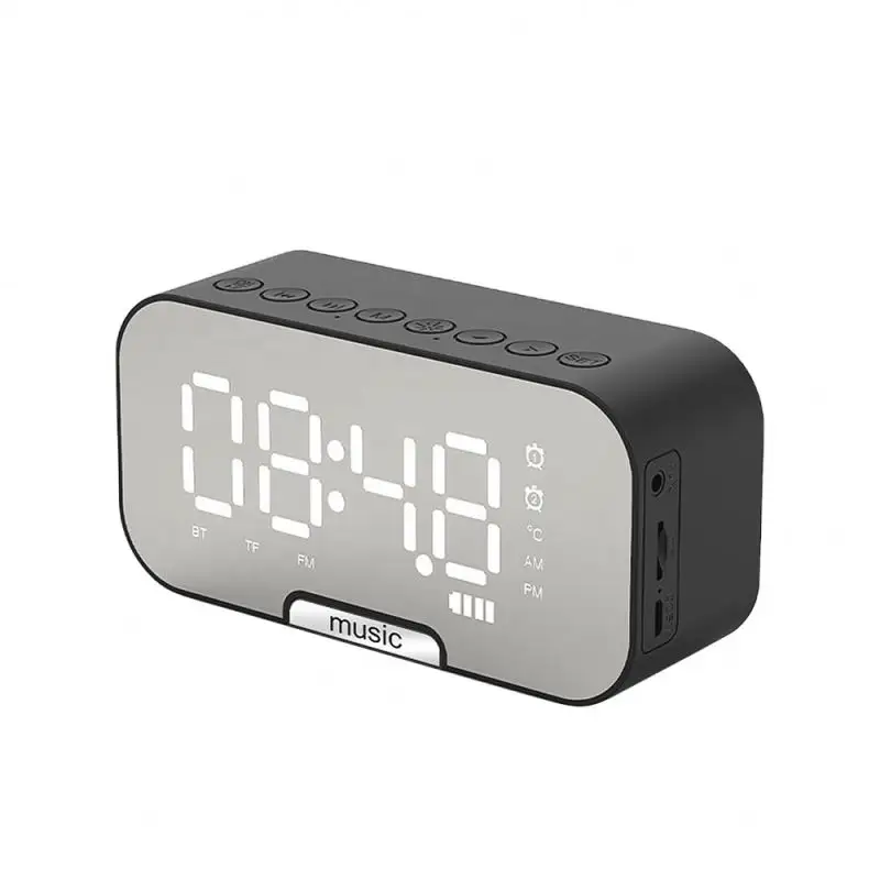 Jumon Wireless loudspeaker Audio Bluetooth Speaker Portable Mini Display Wireless BT4.0 LED Alarm Clock Speaker
