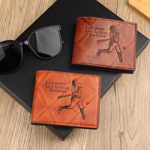 Ví đựng thẻ cá nhân da PU ép nổi cổ điển, bán buôn, chống thấm nước, nhiều ngăn đựng thẻ, ví gấp gọn nhỏ gọn dành cho nam - Product Image 3