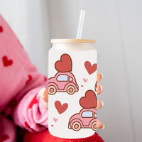 Pegatinas para vasos de 16oz, diseño de boda dulce, UV DTF, envolturas para vasos, fútbol NRL, pegatina romántica, UV DTF
