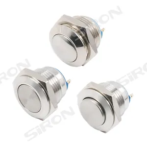 Siron H051-1 16mm Waterproof Meta Stainless Steel Push Button Switch