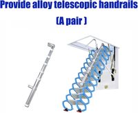 Mains courantes de loft électriques télescopiques personnalisées de 2 à 3.8m Escalier pliant de plafond télécommandé Échelle de grenier 80x100 cm