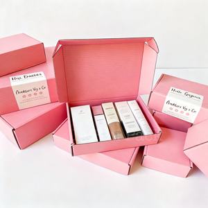 Caja de <span class=keywords><strong>correo</strong></span> corrugada naranja personalizada, diseño circular para productos de belleza, envío de materiales reciclados, forro de esponja en relieve - Product Image 6