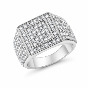 Anello Quadrato per Uomo e Donna, Stile Geometrico, Accessorio da Dito per Uso Quotidiano - Product Image 1