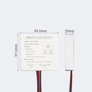 Espejo inteligente LED de 12V, 24V, 5A, 60W, con luz atenuadora, espejo de baño con interruptor de sensor táctil único inductivo de un color - Product Image 4