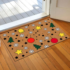 Alfombra de Entrada Personalizada con Diseño Navideño, Antideslizante, de Imitación de Fibra de Coco, para Exteriores, Sala de Estar, Entrada, Puerta - Product Image 5