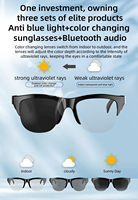 Lunettes Audio Intelligentes BT5.4 Sans Fil, Lunettes de Soleil avec Haut-parleur 130mW, Microphone Métallique, Appel Téléphonique, Type-C, 6H d'Autonomie pour Voyage, Activités de Plein Air et Salle de Sport